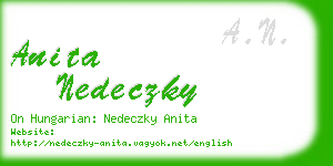 anita nedeczky business card